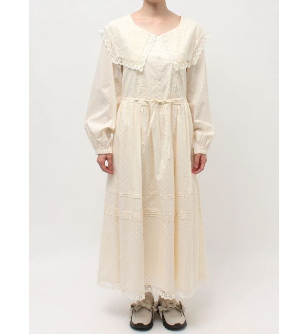 merry jenny「airy lace collarワンピース」|ワンピース|