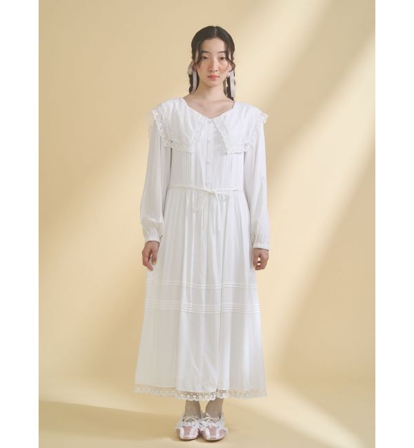 merry jenny「airy lace collarワンピース」|ワンピース|