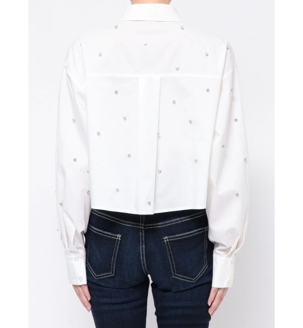 GYDA「ビジュー スタッズ ショート LOOSE シャツ」|シャツ・ブラウス|