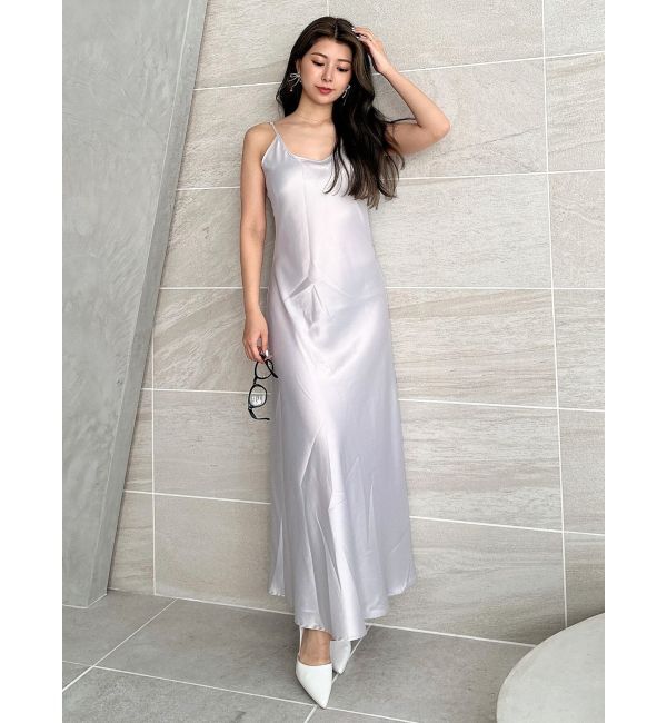 GYDA「バックオープンサテンキャミロングワンピース」|ワンピース|