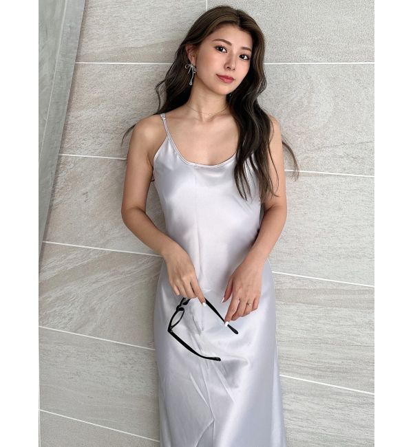 GYDA「バックオープンサテンキャミロングワンピース」|ワンピース|