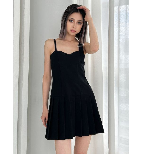 GYDA「【TINY】アシメストラッププリーツワンピース」|ワンピース|