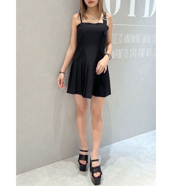 GYDA「【TINY】アシメストラッププリーツワンピース」|ワンピース|