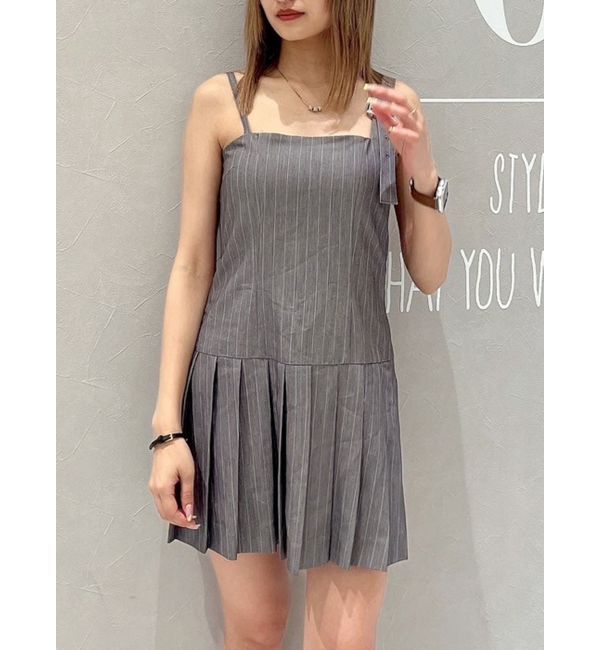 GYDA「【TINY】アシメストラッププリーツワンピース」|ワンピース|