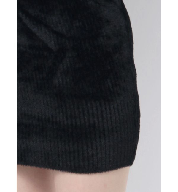 GYDA「ブラウジングオフショルシャギーニットワンピース」|ワンピース|