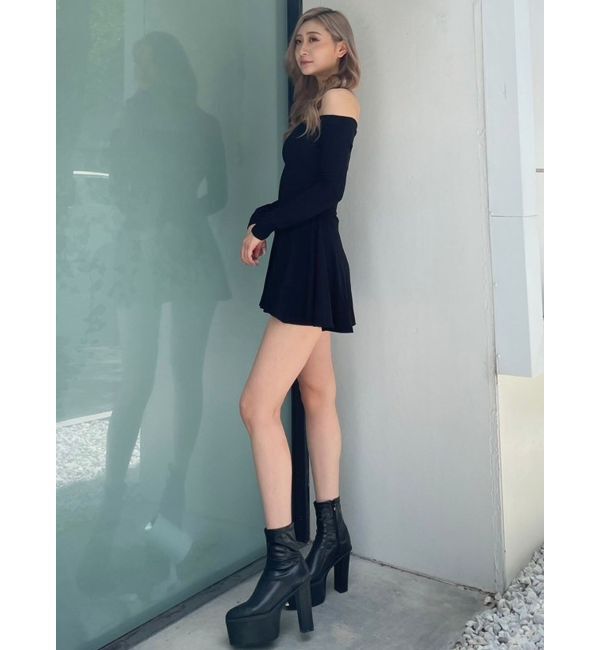 GYDA「オフショルフレアワンピース」|ワンピース|