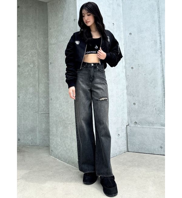 GYDA「NO COFFEE NO GYDAショートMA1」|ブルゾン・スタジャン|