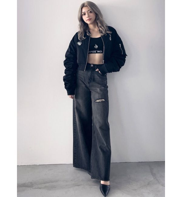 GYDA「NO COFFEE NO GYDAショートMA1」|ブルゾン・スタジャン|