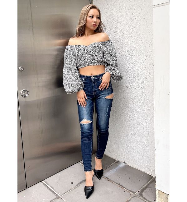 GYDA「レオパードオフショルコルセットブラウス」|シャツ・ブラウス|