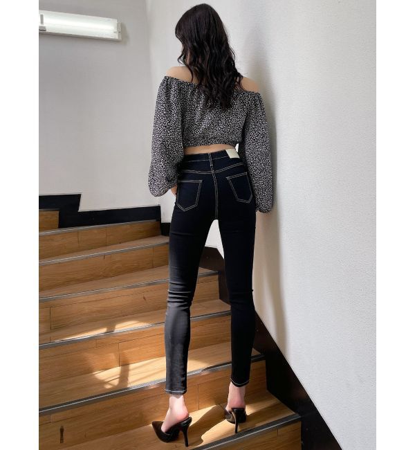 GYDA「レオパードオフショルコルセットブラウス」|シャツ・ブラウス|