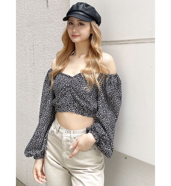 GYDA「レオパードオフショルコルセットブラウス」|シャツ・ブラウス|