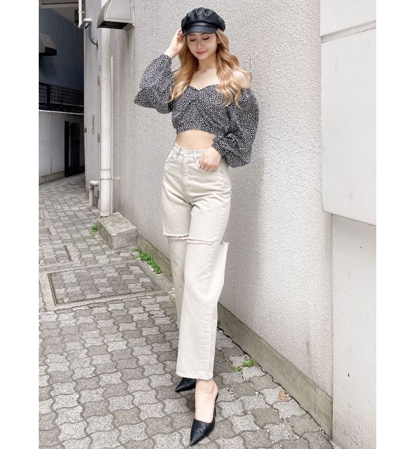 GYDA「レオパードオフショルコルセットブラウス」|シャツ・ブラウス|