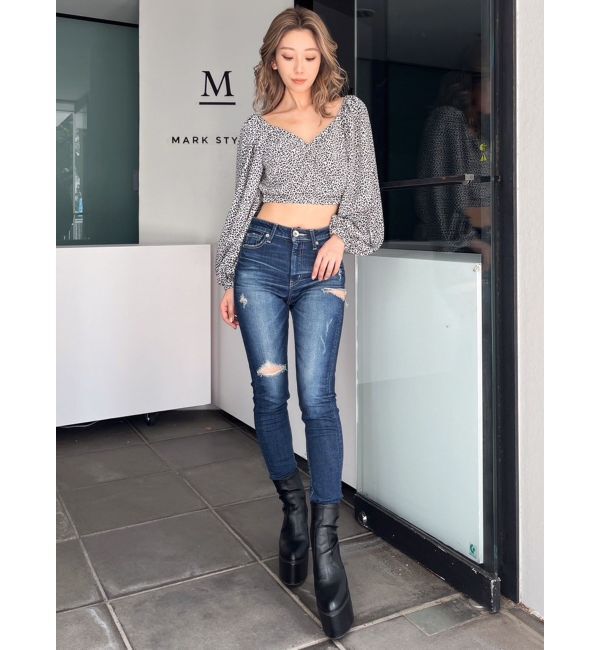 GYDA「レオパードオフショルコルセットブラウス」|シャツ・ブラウス|