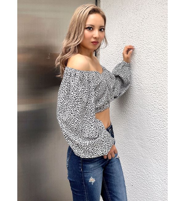 GYDA「レオパードオフショルコルセットブラウス」|シャツ・ブラウス|