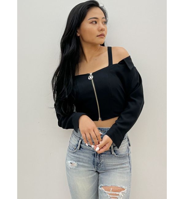 GYDA「Symmetry GYDAオフショルシャツブラウス」|シャツ・ブラウス|