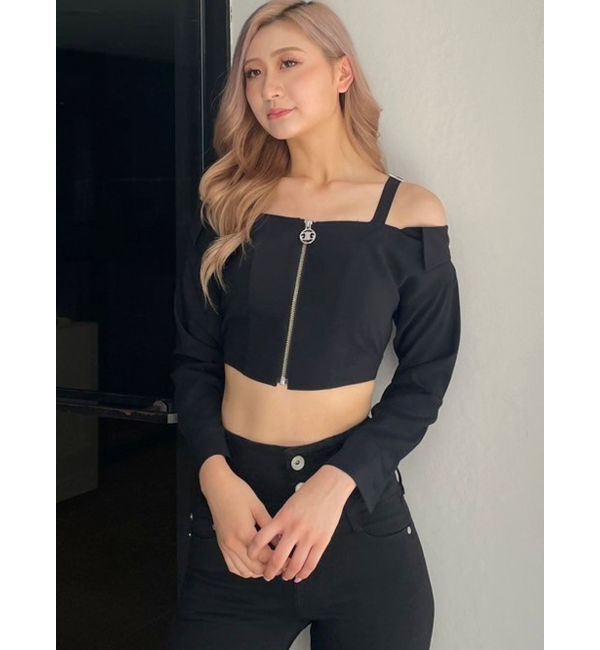 GYDA「Symmetry GYDAオフショルシャツブラウス」|シャツ・ブラウス|