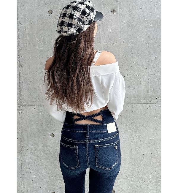 GYDA「Symmetry GYDAオフショルシャツブラウス」|シャツ・ブラウス|