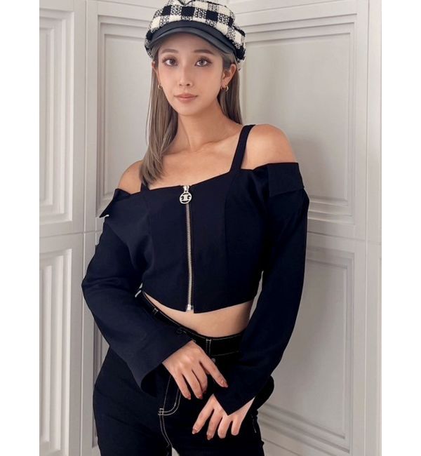 GYDA「Symmetry GYDAオフショルシャツブラウス」|シャツ・ブラウス|