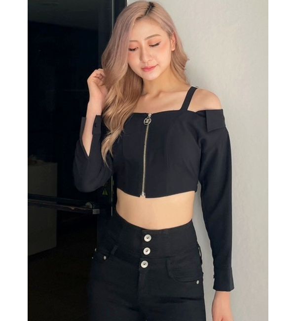 GYDA「Symmetry GYDAオフショルシャツブラウス」|シャツ・ブラウス|