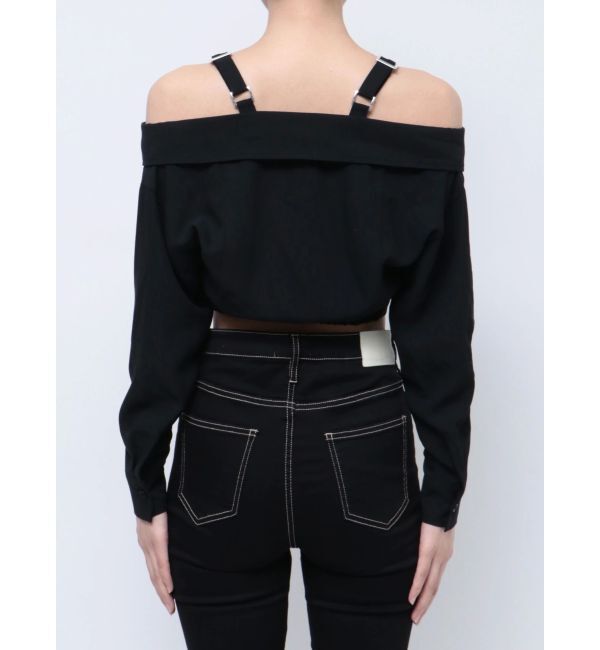 GYDA「Symmetry GYDAオフショルシャツブラウス」|シャツ・ブラウス|