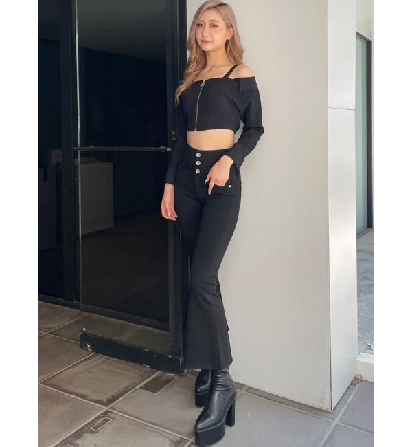 GYDA「Symmetry GYDAオフショルシャツブラウス」|シャツ・ブラウス|