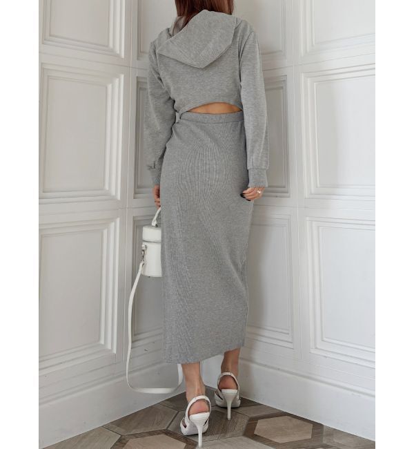 GYDA「【TINY】フーディードッキングスウェットワンピース」|ワンピース|