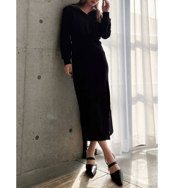 GYDA「【TINY】フーディードッキングスウェットワンピース」|ワンピース|