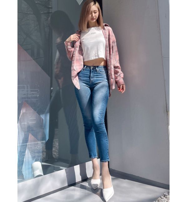 GYDA「check fabric processing シャツ」|シャツ・ブラウス|