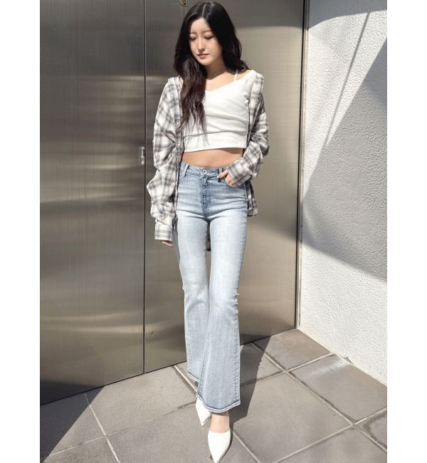 GYDA「check fabric processing シャツ」|シャツ・ブラウス|