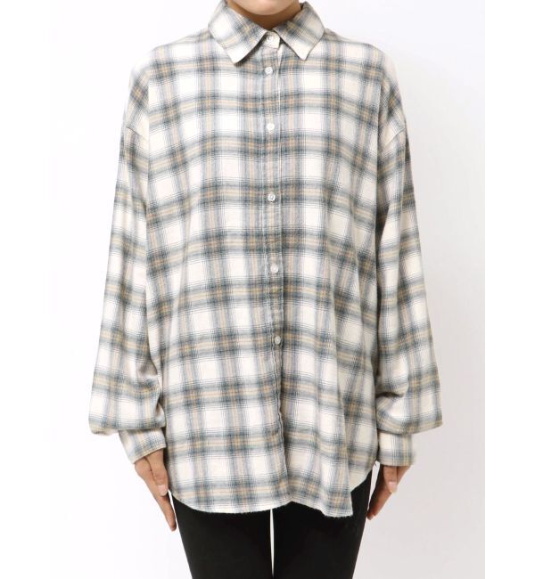 GYDA「check fabric processing シャツ」|シャツ・ブラウス|