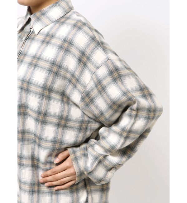 GYDA「check fabric processing シャツ」|シャツ・ブラウス|