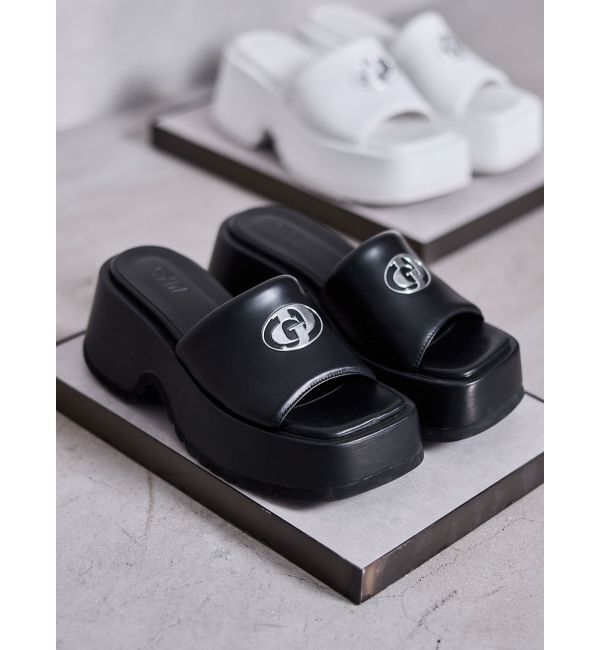 GYDA「GDmetallic ボリュームソールサンダル【WEB限定】」|サンダル|ブラック