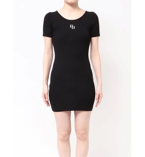 GYDA「GGプレートハーフスリーブニットワンピース」|ワンピース|