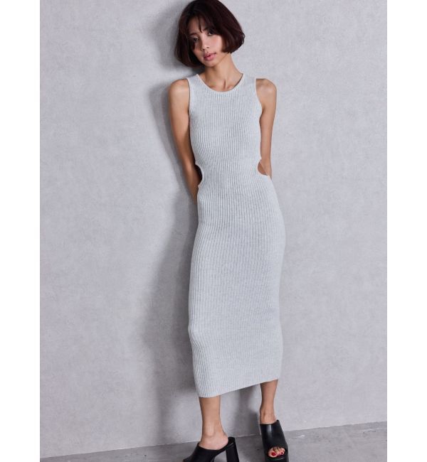 GYDA「SIDE OPENロングニットワンピース」|ワンピース|
