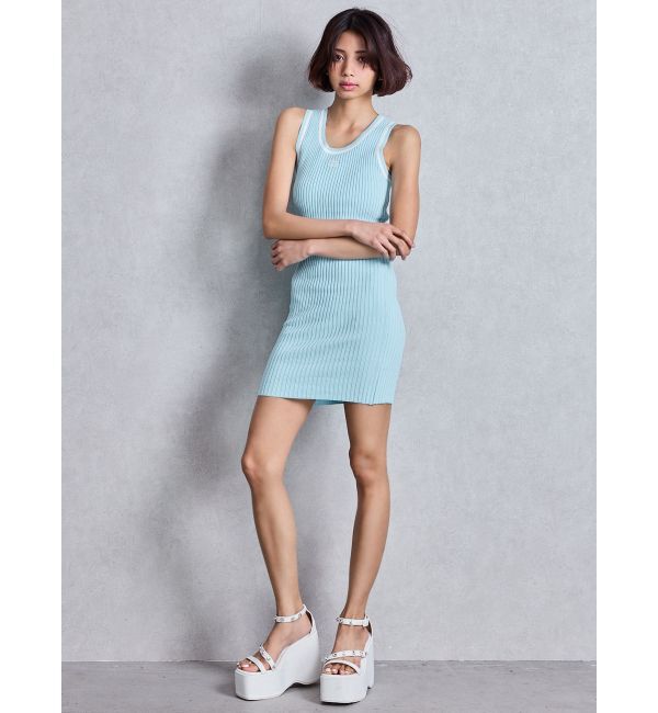 GYDA「SymmetryGYDA ラインリブニットワンピース」|ワンピース|