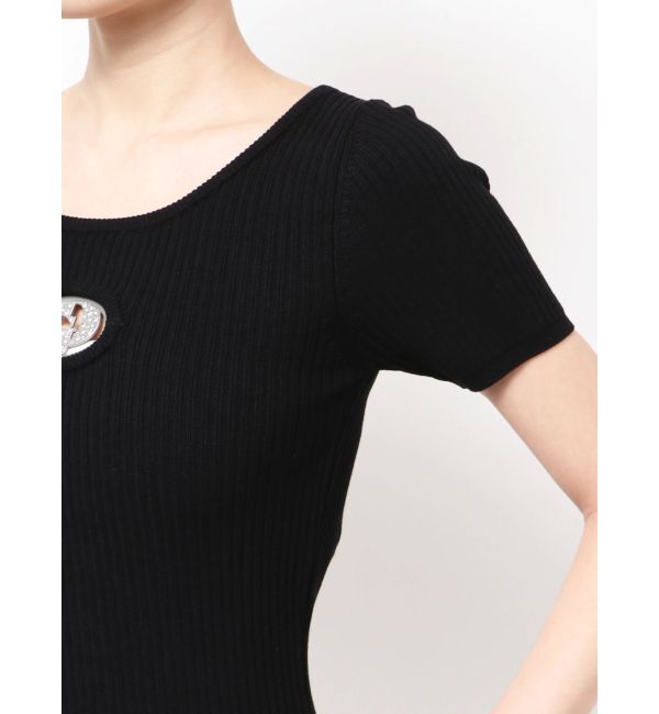 GYDA「GD bijou MOLD ハーフスリーブ ニットワンピース」|ワンピース|