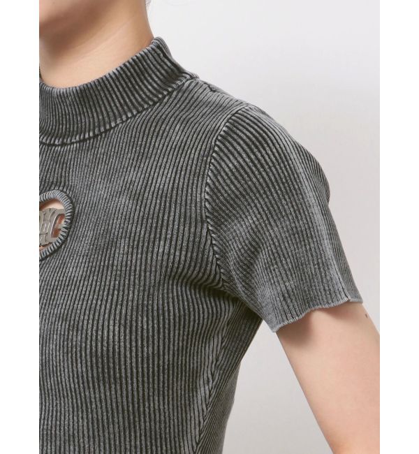 GYDA「SymmetryGYDA MOLDブリーチハーフスリーブニットワンピース」|ワンピース|