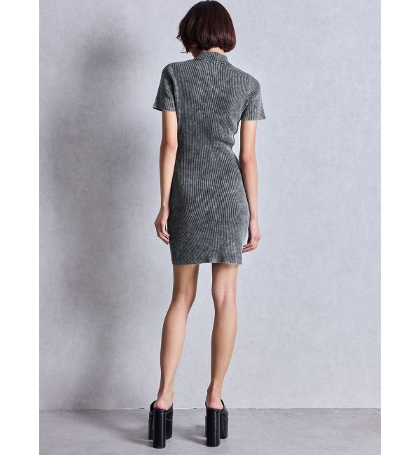 GYDA「SymmetryGYDA MOLDブリーチハーフスリーブニットワンピース」|ワンピース|