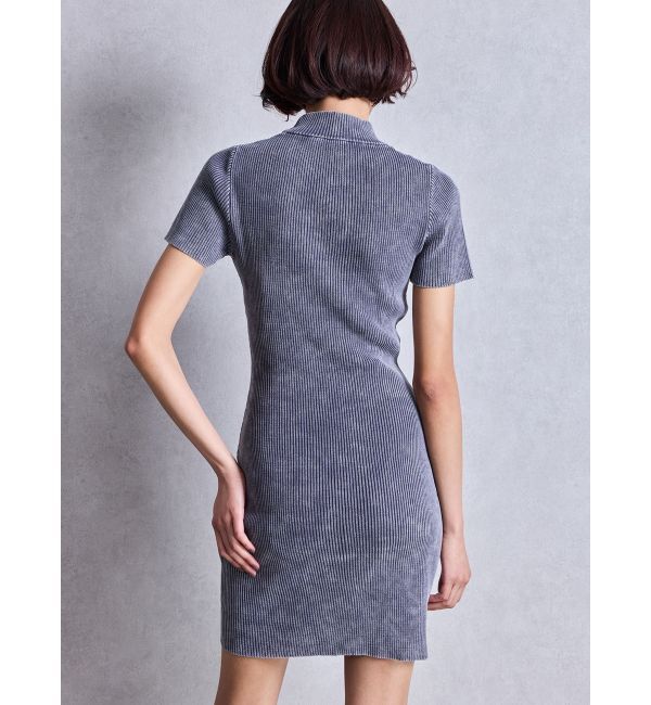 GYDA「SymmetryGYDA MOLDブリーチハーフスリーブニットワンピース」|ワンピース|