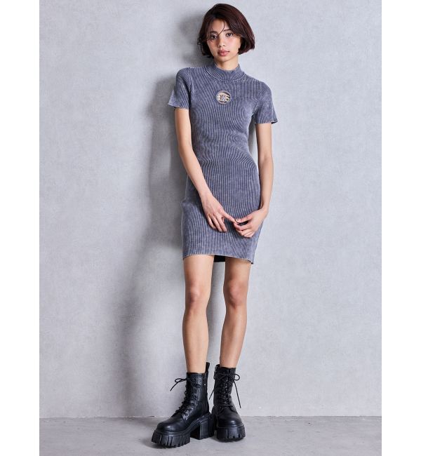 GYDA「SymmetryGYDA MOLDブリーチハーフスリーブニットワンピース」|ワンピース|