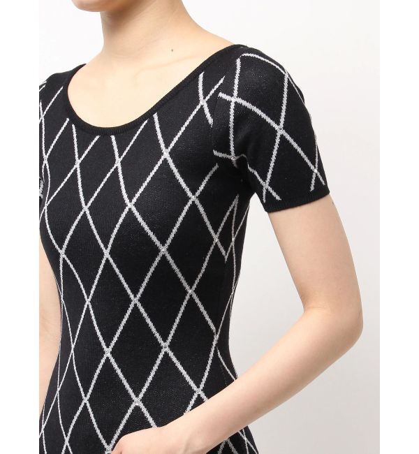 GYDA「bijou quilting ニットワンピース」|ワンピース|