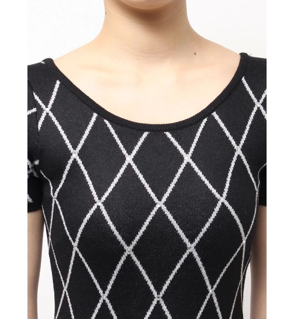 GYDA「bijou quilting ニットワンピース」|ワンピース|