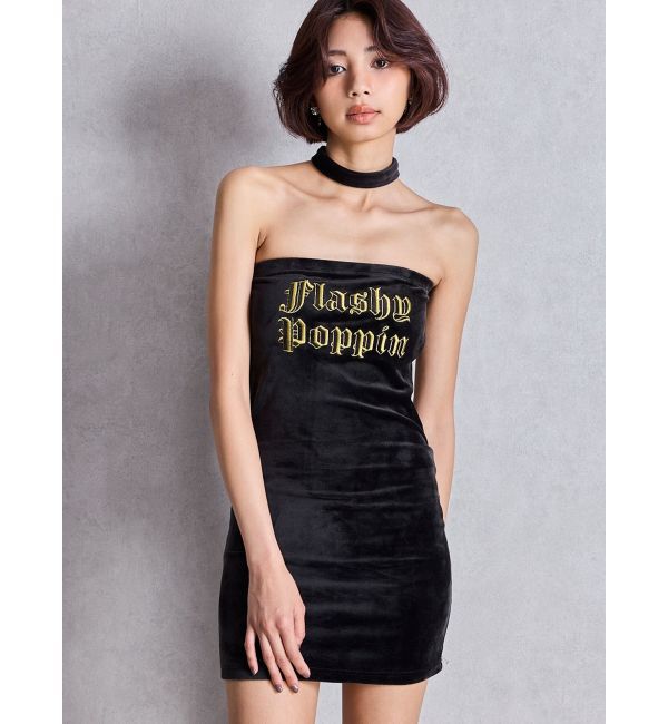 GYDA「GYDA Flashy Poppinベアベロアワンピース」|ワンピース|