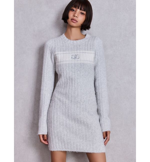 GYDA「Symmetry GYDAリブニットワンピース」|ワンピース|ライトグレー