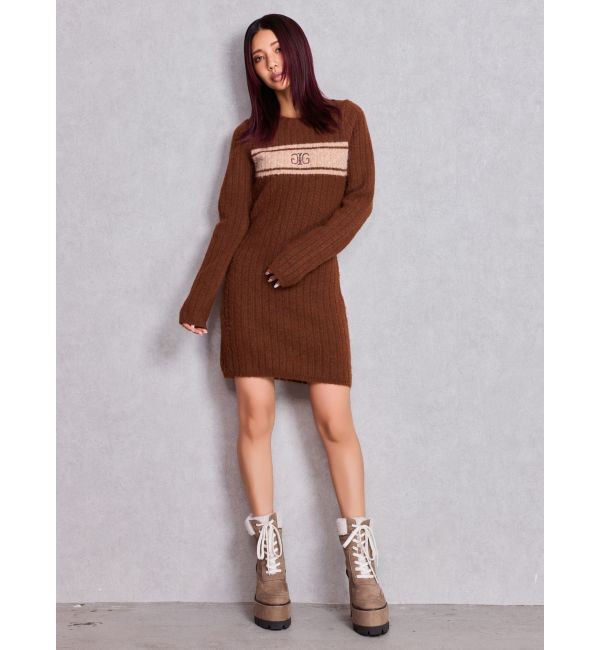 GYDA「Symmetry GYDAリブニットワンピース」|ワンピース|