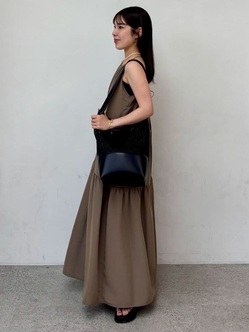 Mila Owen「ダブルリボンホルターネックキャミワンピース」|ワンピース|