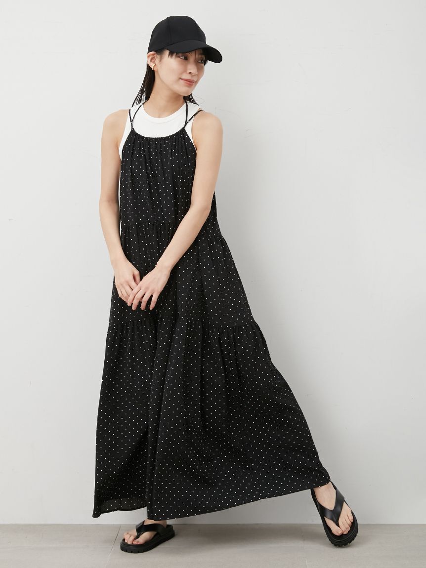 Mila Owen「ダブルリボンホルターネックキャミワンピース」|ワンピース|