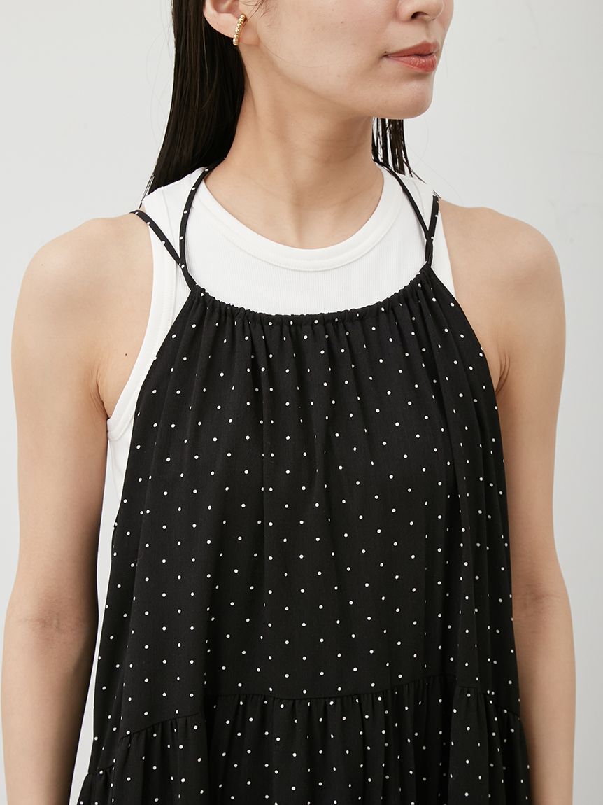 Mila Owen「ダブルリボンホルターネックキャミワンピース」|ワンピース|