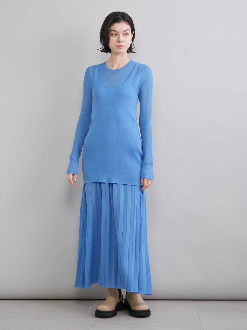 Mila Owen「シアーニットワンピース」|ワンピース|