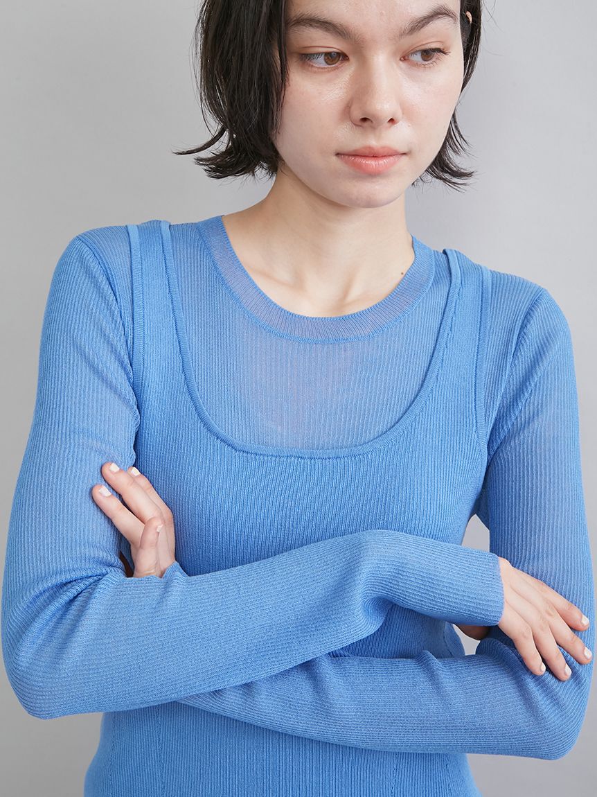 Mila Owen「シアーニットワンピース」|ワンピース|